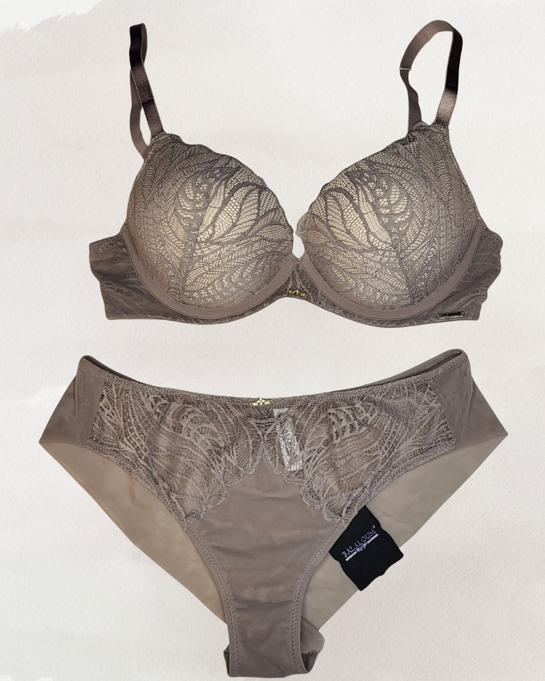 Balaloum apatinio trikotažo komplektas su push up Švelni rožinė