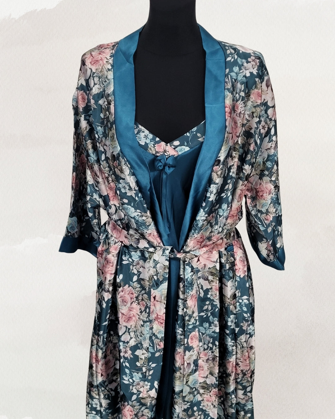 Mėlynos spalvos aukštos kokybės moteriški naktiniai