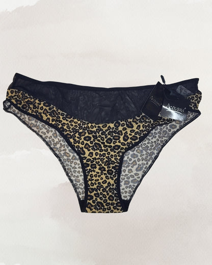 Acousma apatinis trikotažas leopardo rašto spalvos kelnaitės