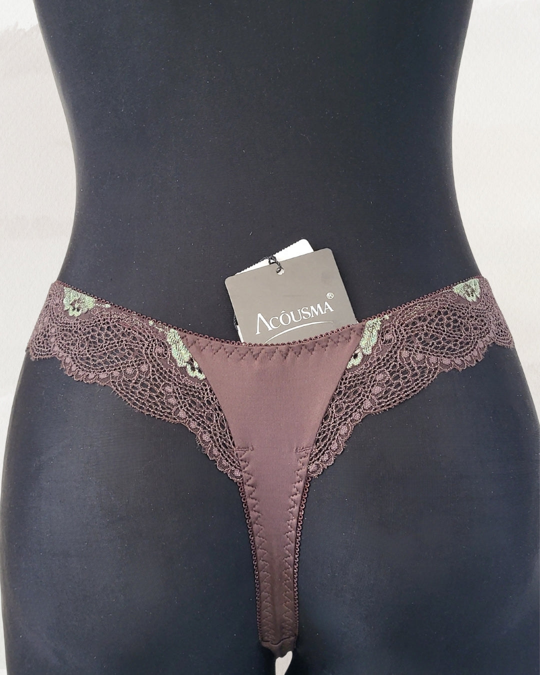 Acousma apatinis trikotažas rudos spalvos kelnaitės