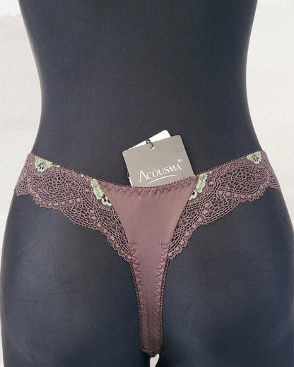 Acousma apatinis trikotažas rudos spalvos kelnaitės