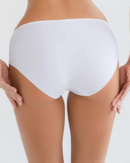  Lazeriu kirptos kelnaitės šortukai baltos spalvos