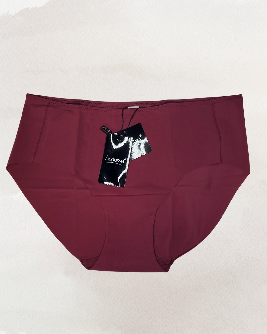 Acousma lazeriu kirptos kelnaitės šortukai bordinės spalvos