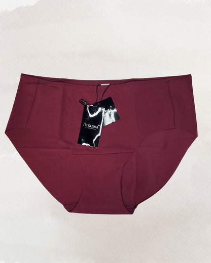 Acousma lazeriu kirptos kelnaitės šortukai bordinės spalvos