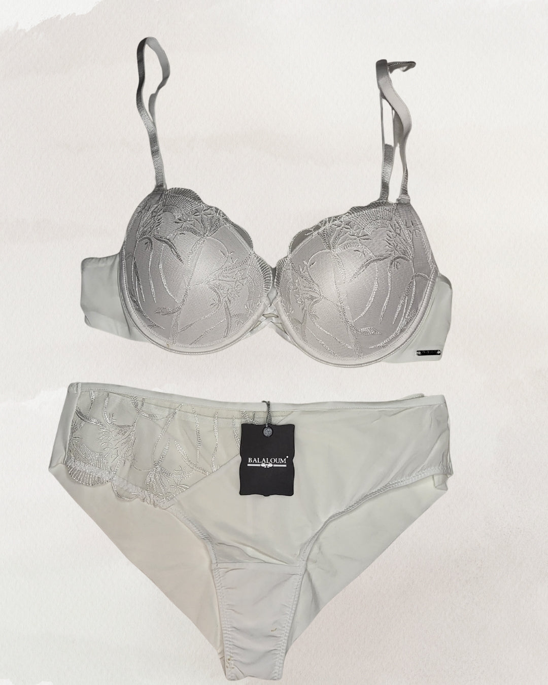 Balaloum apatinio trikotažo komplektas baltos spalvos