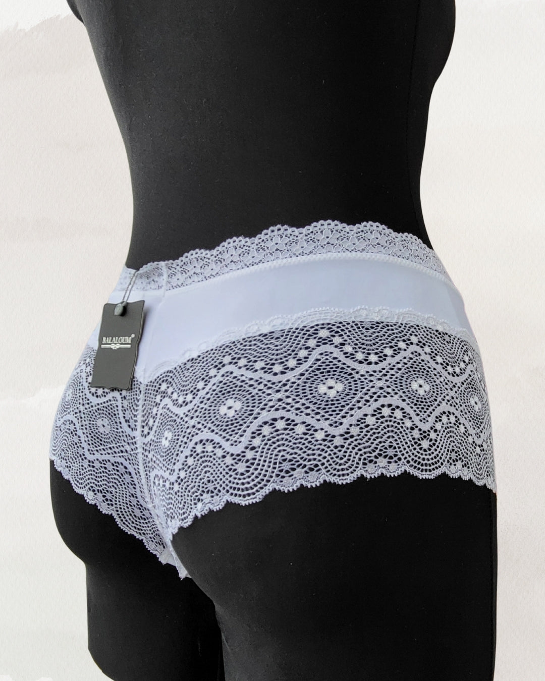 Balaloum apatinis trikotažas baltos spalvos kelnaitės