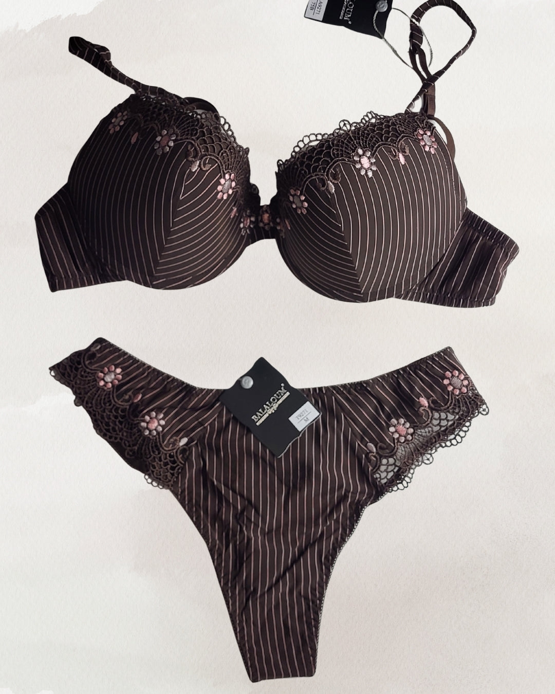 Balaloum apatinio trikotažo komplektas rudas