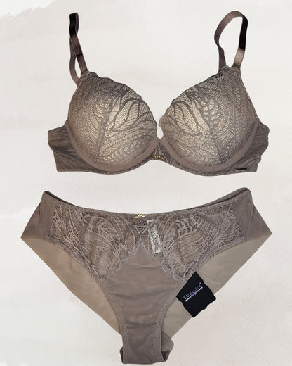 Balaloum apatinio trikotažo komplektas su  push up Švelni rožinė